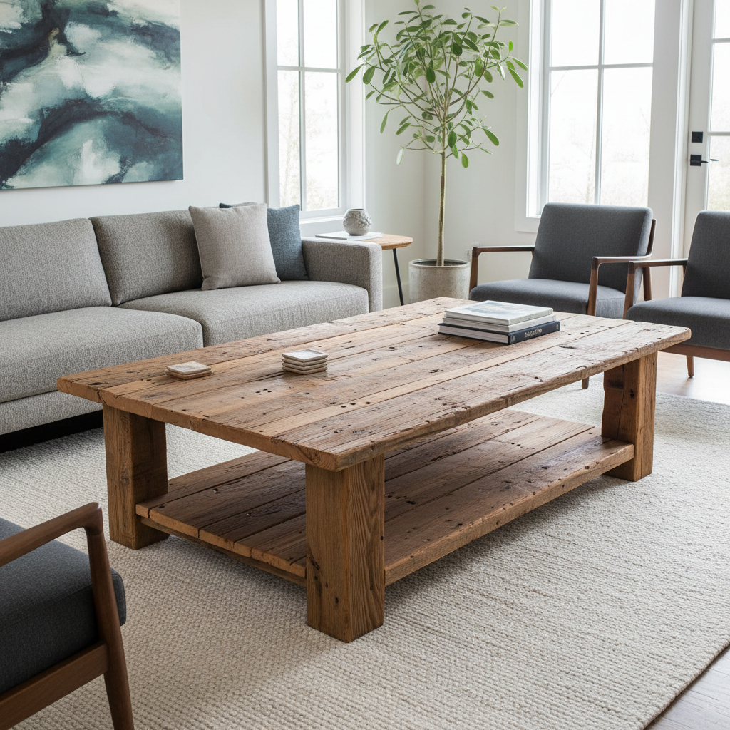 Custom Rustic Wood Coffee Table