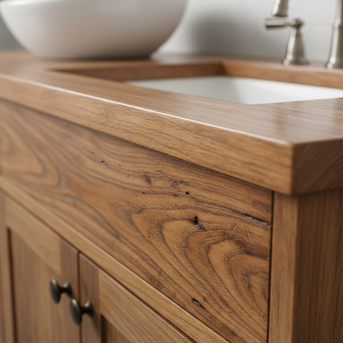 Reclaimed Wood Vanity Detail