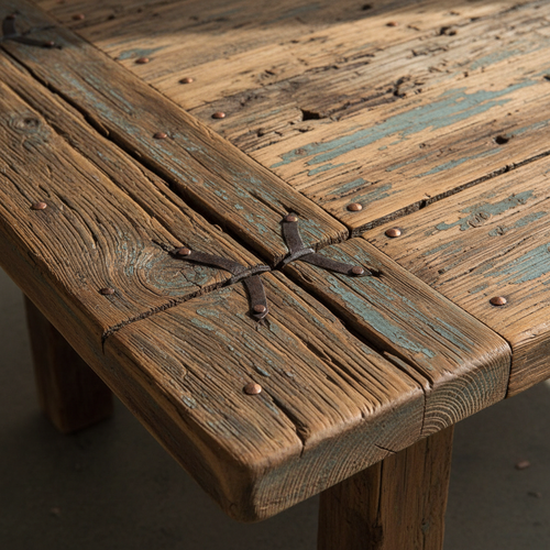 Rustic Coffee Table Detail