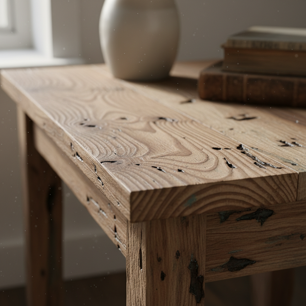 Rustic Side Table Detail